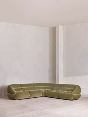 Edison Modular Sofa - Corner Sofa - Velvet - Lichen US - Listing Image