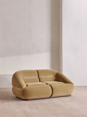Edison Modular Sofa - Three Seater - Velvet - Camel US - Hover Image
