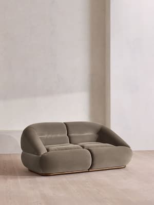 Edison Modular Sofa - Three Seater - Velvet - Taupe US - Hover Image