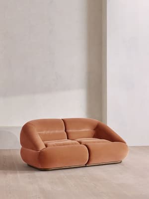 Edison Modular Sofa - Three Seater - Velvet - Antique Rose US - Hover Image