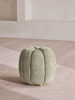 Sofia Footstool - Linen Chenille - Sage - US - Listing Image