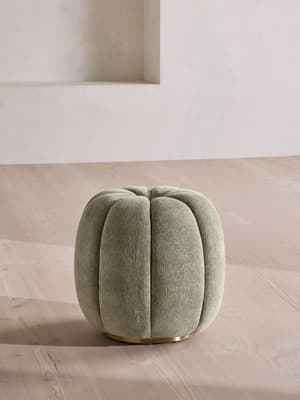 Sofia Footstool - Linen Chenille - Sage - US - Hover Image