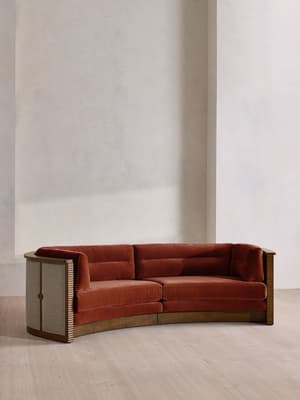 Belmont Sofa - Three Seater - Velvet - Rust - UK - Listing Image
