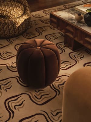 Sofia Footstool - Velvet - Chocolate - US - Listing Image