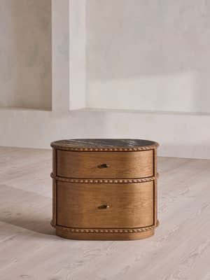 Pietro Bedside Table - Large - Michelangelo Marble - Listing Image
