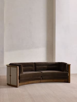 Belmont Sofa - Three Seater - Velvet - Chocolate - US - Listing Image