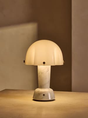Rio Portable Lamp - Carrara Marble - Hover Image