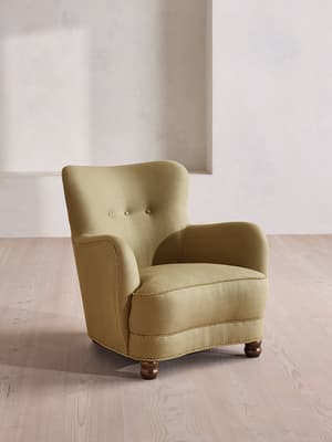 Pippa Armchair - Linen - Wheat - UK - Hover Image