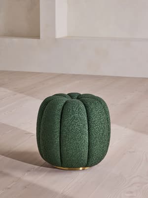 Sofia Footstool - Boucle Jacquard - Marine - UK - Hover Image