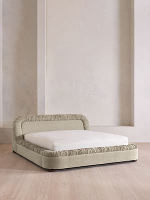 Vara Bed - King - Linen Chenille - Stone - US - Listing Image