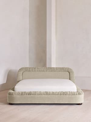 Vara Bed - King - Linen Chenille - Stone - US - Hover Image