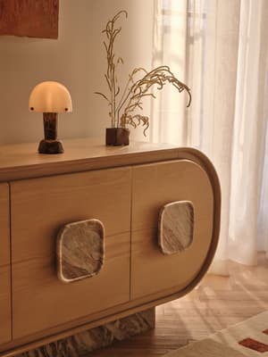 Rio Portable Lamp - Dark Emperador Marble - Listing Image