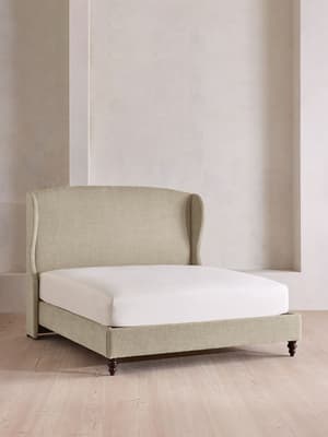 Rivas Bed - Queen - Linen Chenille - Stone - US - Listing Image