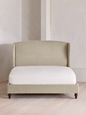 Rivas Bed - Queen - Linen Chenille - Stone - US - Hover Image