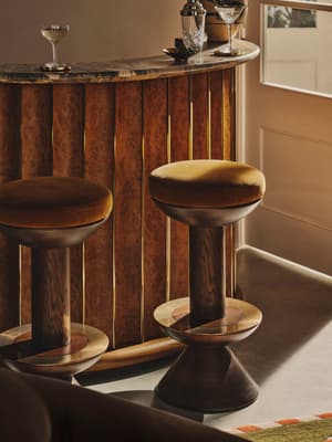 Lennie Barstool - Velvet - Mustard - UK - Listing Image