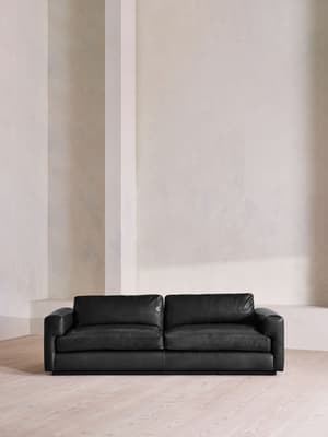 Mossley Three Seater Sofa - Leather - Black - US - Listing Image