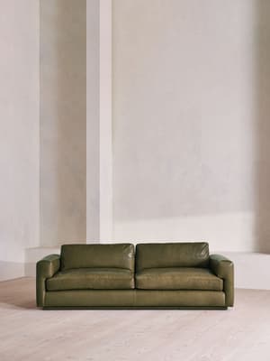 Mossley Three Seater Sofa - Leather - Moss - UK - Listing Image
