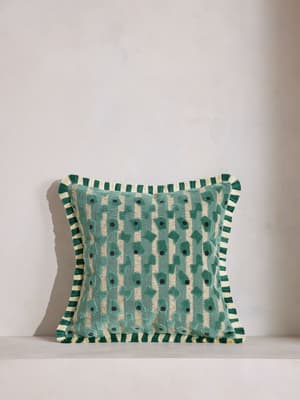 Jeremiah Square Cushion - Aqua - Listing Image