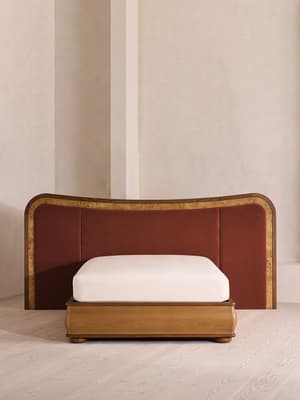 Alana Bed - King - Velvet - Rust - US - Hover Image