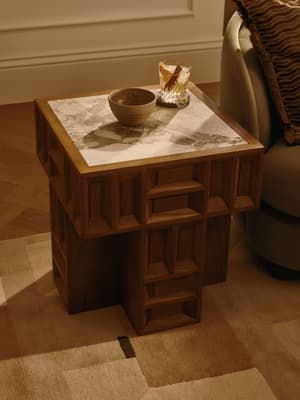Ivy Side Table - Italian Ocean Grey Marble - Listing Image