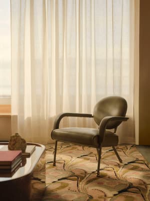 Milo Armchair - Leather - Moss - Hover Image