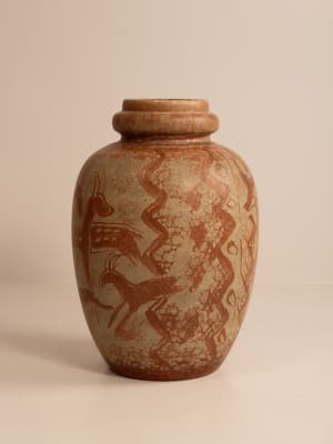 Vintage Painted Vase - Ceramic - Hover Image