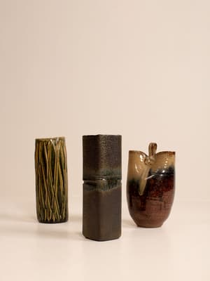 Vintage Glazed Vessels - Set of Three - Listing Image