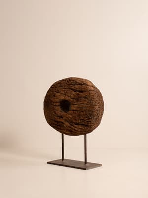 Vintage Sculptural Wheel - Wood - France - Hover Image