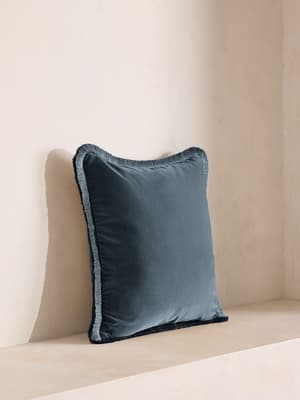 Margeaux Square Cushion - Grey Blue - Hover Image