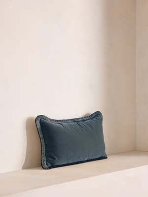 Margeaux Oblong Cushion - Grey Blue - Hover Image