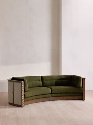 Belmont Sofa - Three Seater - Linen - Olive - UK - Listing Image
