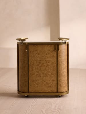 Athos Bar Cart - Calcutta Aura Marble - Hover Image