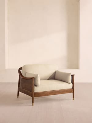 Atlanta Loveseat - Linen - Bisque - Hover Image