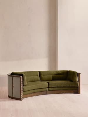 Belmont Sofa - Three Seater - Linen - Olive - US - Listing Image