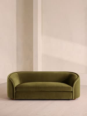 Conall Three Seater Sofa - Velvet - Olive - US - Hover Image