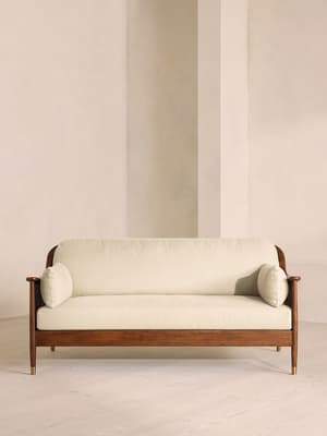 Atlanta Three Seater Sofa - Linen - Bisque - Listing Image
