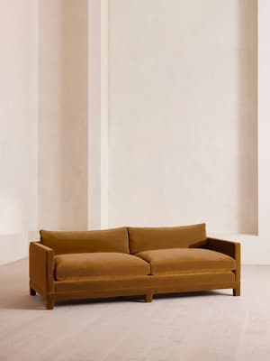 Ashford Four Seater Sofa - Velvet - Mustard - Listing Image