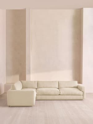 Mossley Right L-Shape Sofa - Linen - Bisque - Hover Image