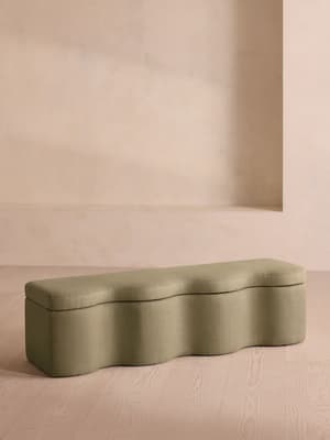 Eli Storage Bench - Linen - Sage - Hover Image