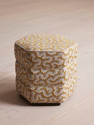 Lyla Footstool - Lophelia Jacquard - Pink - Hover Image