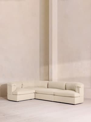 Oona Deep Sit Modular Sofa - L-Shape Sofa - Linen - Bisque - UK - Hover Image