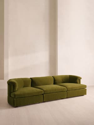 Oona Modular Sofa - Four Seater - Velvet Olive UK - Hover Image