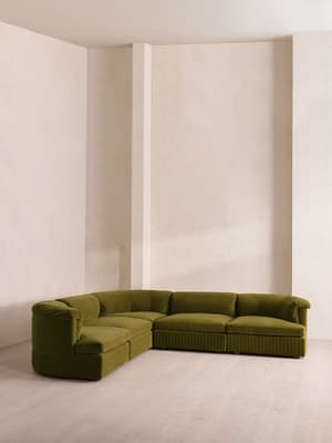 Oona Modular Sofa - Corner Sofa - Velvet Olive UK - Hover Image
