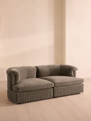 Oona Modular Sofa - Three Seater - Velvet Taupe UK - Hover Image