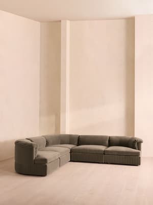 Oona Modular Sofa - Corner Sofa - Velvet Taupe UK - Hover Image