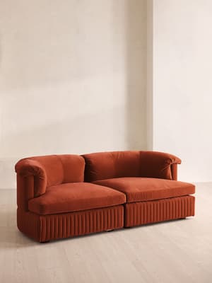 Oona Modular Sofa - Three Seater - Velvet Rust UK - Hover Image