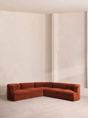 Oona Sectional Sofa - Corner Sofa - Velvet Rust - US - Listing Image