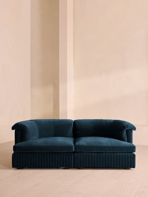 Oona Modular Sofa - Three Seater - Velvet Royal Blue UK - Listing Image