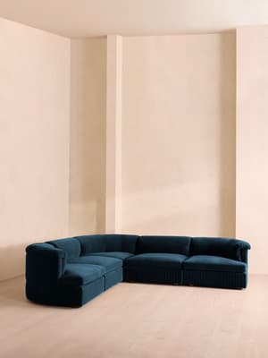 Oona Modular Sofa - Corner Sofa - Velvet Royal Blue UK - Hover Image