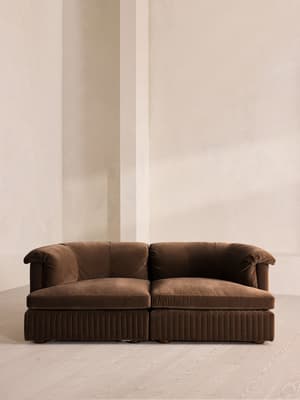 Oona Modular Sofa - Three Seater - Velvet - Chocolate UK - Listing Image